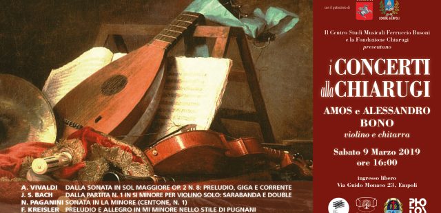 I CONCERTI ALLA CHIARUGI – AMOS E ALESSANDRO DEL BONO, VIOLINO E CHITARRA