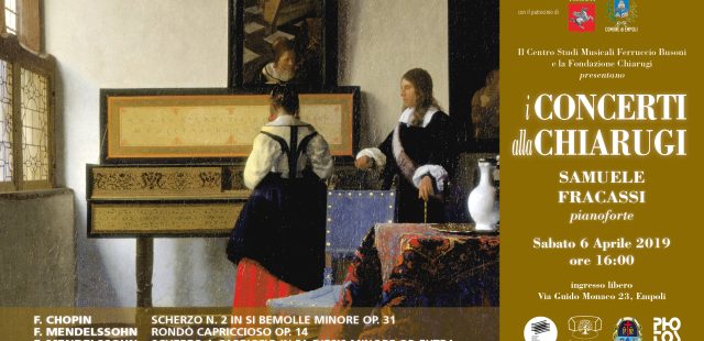 ULTIMO APPUNTAMENTO DE “I CONCERTI ALLA CHIARUGI” SABATO 6 APRILE