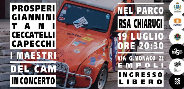 SECONDO CONCERTO ALLA CHIARUGI PER IL LUGLIO EMPOLESE CON I MAESTRI DEL CAM