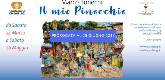 Prorogata al 25 giugno la mostra su Pinocchio