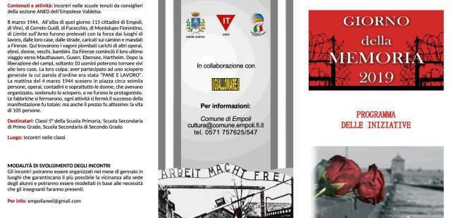 CELEBRAZIONE DEL GIORNO DELLA MEMORIA ALLA CHIARUGI, PER NON DIMENTICARE